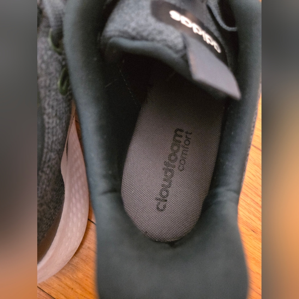 Green Adidas Cloudfoam Comfort Tennis Shoe Athletic Women Size 10 - Picture 11 of 16